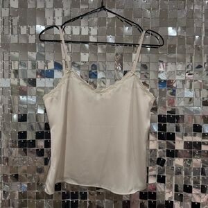 Brandy Melville Cream Lace Cami Top